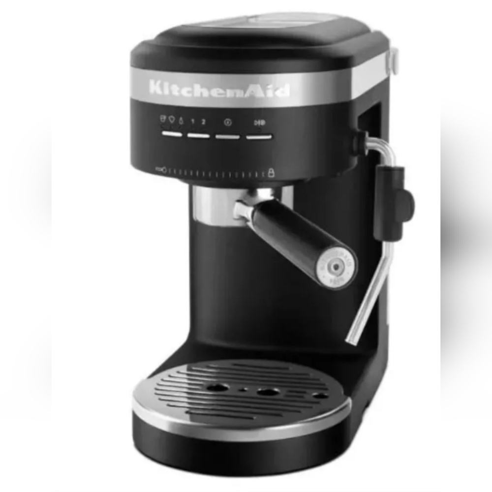 KitchenAid FIRE! NIB! Semi-Automatic Espresso Machine #KES6403BM in Negro Mate.